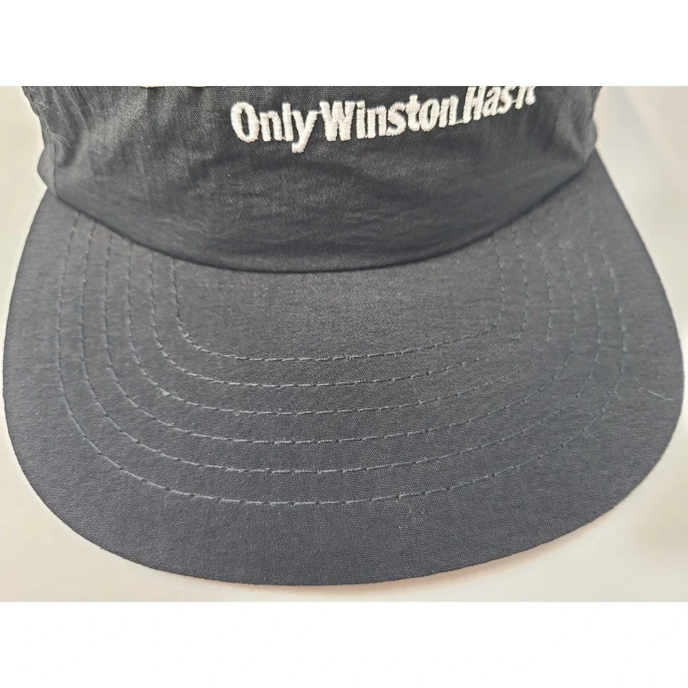 Vintage Winston Cigarettes The Wrap Only Has It Nylon Snapback Hat Cap Men Black